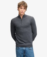 Essential Lightweight Wool Blend Half Zip Jumper