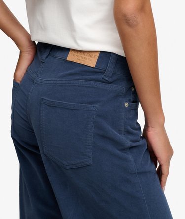 Pantalon en Velours C&ocirc;tel&eacute; Baggy Taille Moyenne Image 2