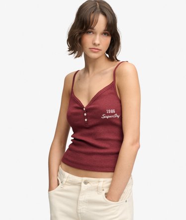 Athletic Essentials Button Down Cami Top Image 1