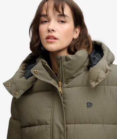 Giacca Puffer a Quadri con Cappuccio Premium Image 5