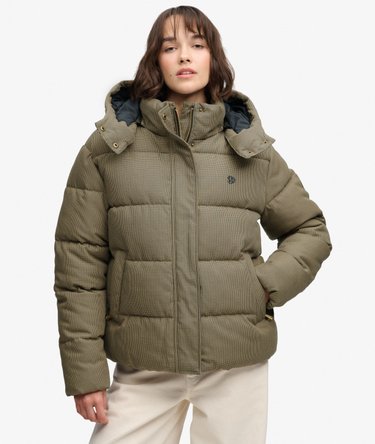 Giacca Puffer a Quadri con Cappuccio Premium Image 2