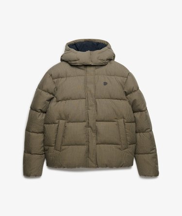 Giacca Puffer a Quadri con Cappuccio Premium Image 7