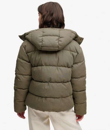 Giacca Puffer a Quadri con Cappuccio Premium Image 6