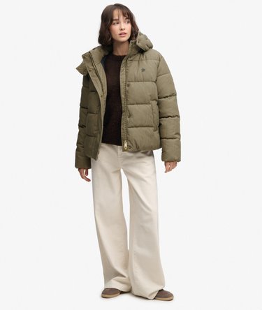 Giacca Puffer a Quadri con Cappuccio Premium Image 4