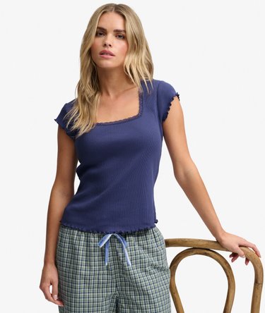Essential Square Neck Short Sleeve T-Shirt Image 4