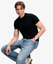 T-shirt con Logo Sovrapposto Ricamato Essential