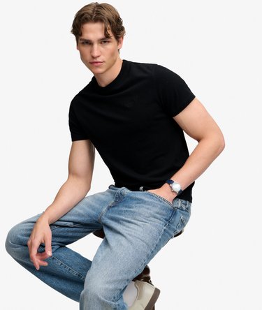 T-shirt con Logo Sovrapposto Ricamato Essential Image 2