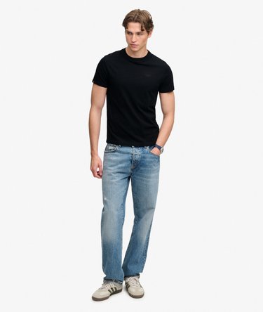 T-shirt con Logo Sovrapposto Ricamato Essential Image 3
