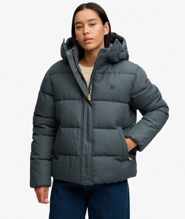 Giacca Puffer a Quadri con Cappuccio Premium Image 5