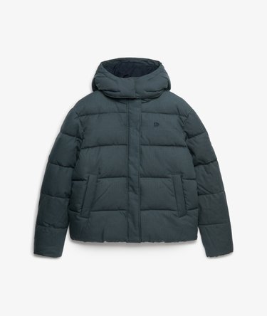 Giacca Puffer a Quadri con Cappuccio Premium Image 7