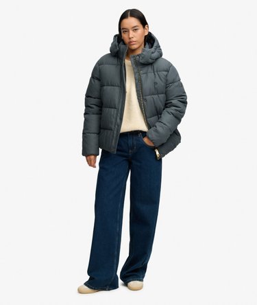 Giacca Puffer a Quadri con Cappuccio Premium Image 3
