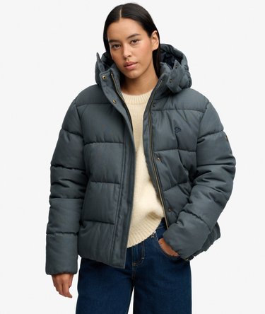 Giacca Puffer a Quadri con Cappuccio Premium Image 1