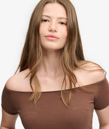 Bardot Off-Shoulder-Top schmale Passform Image 4