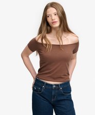 Bardot Short Sleeve Off Shoulder Top