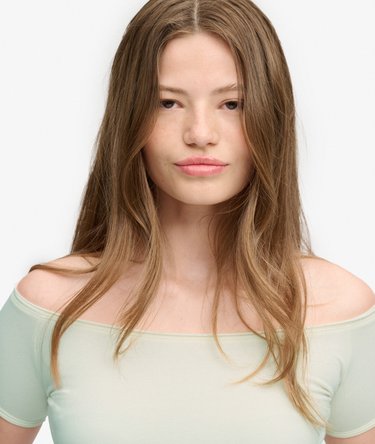 Bardot Off-Shoulder-Top schmale Passform Image 3