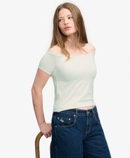 Bardot Off-Shoulder-Top schmale Passform