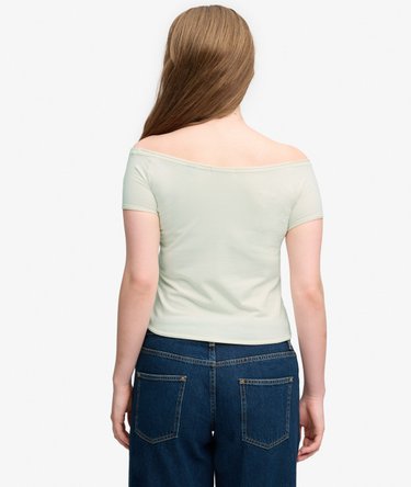 Bardot Off-Shoulder-Top schmale Passform Image 5