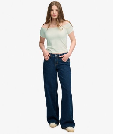 Bardot Off-Shoulder-Top schmale Passform Image 4