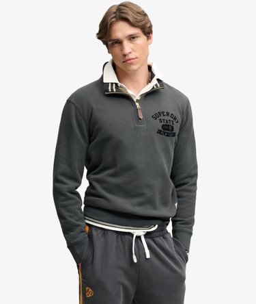 Felpa con Mezza Zip Tonal Image 1