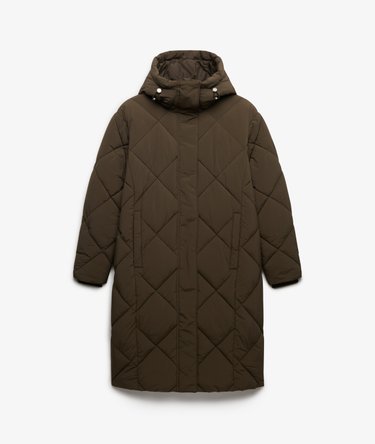 Longline Diamond Quilt Jacket Image 7