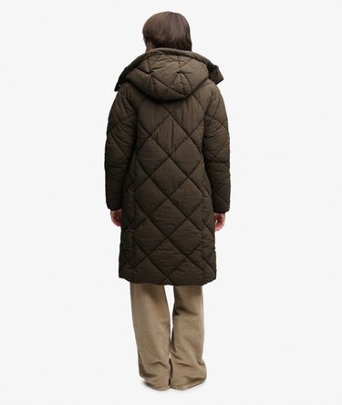 Longline Diamond Quilt Jacket Image 6