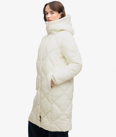 Longline Diamond Quilt Jacket Image 2