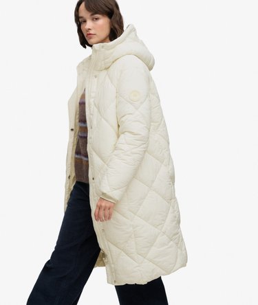 Longline Diamond Quilt Jacket Image 5