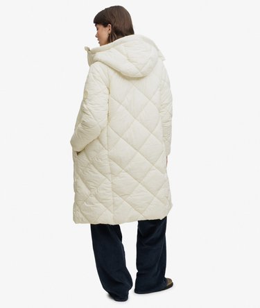 Longline Diamond Quilt Jacket Image 6