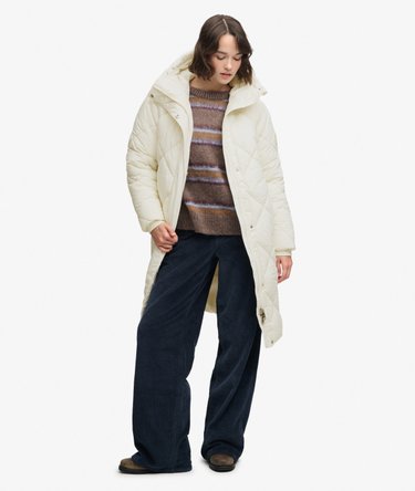 Longline Diamond Quilt Jacket Image 3