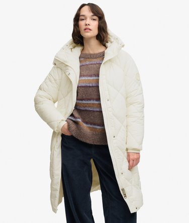 Longline Diamond Quilt Jacket Image 1