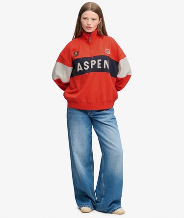 Pull Preppy Ski Half Zip Coupe D&eacute;contract&eacute;e Image 2