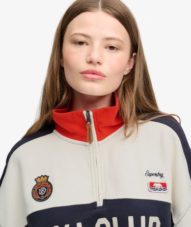 Pull Preppy Ski Half Zip Coupe D&eacute;contract&eacute;e Image 2