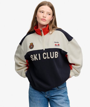 Pull Preppy Ski Half Zip Coupe D&eacute;contract&eacute;e Image 1