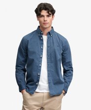 Garment Dyed Langarmhemd regul&auml;re Passform