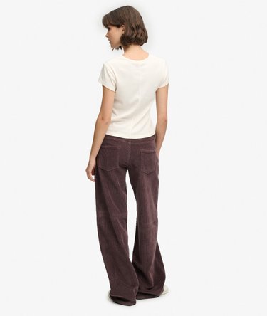Mid Rise Baggy Jumbo Cord Pants Image 5