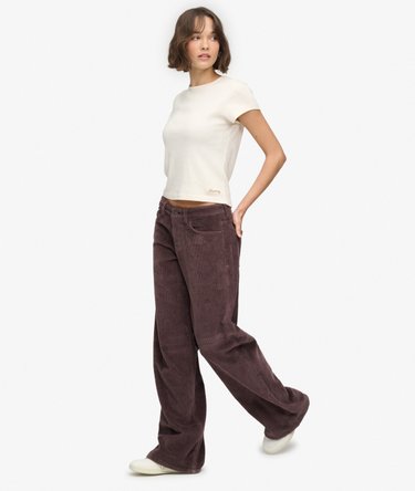 Mid Rise Baggy Jumbo Cord Pants Image 2