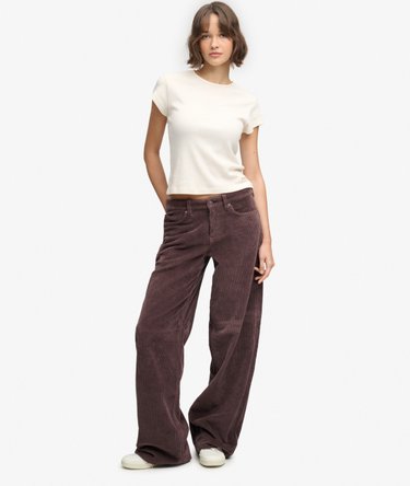 Mid Rise Baggy Jumbo Cord Pants Image 1
