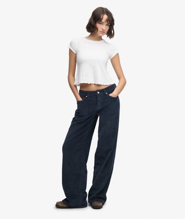 Mid Rise Baggy Jumbo Cord Pants Image 1