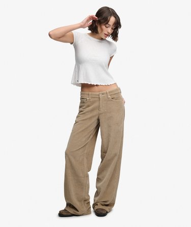 Mid Rise Baggy Jumbo Cord Pants Image 1