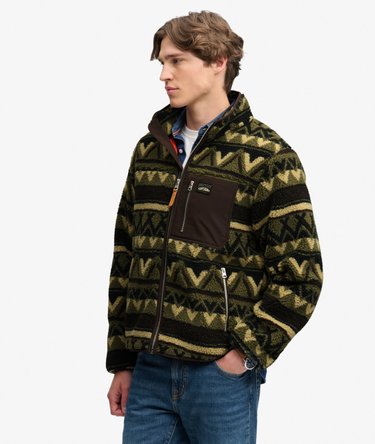 Abstract Fleece Zip-jacka Image 5