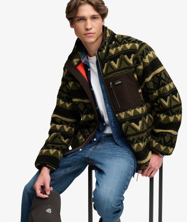 Abstract Fleece Zip-jacka Image 2