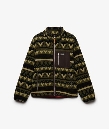 Abstract Fleece Zip-jacka Image 8