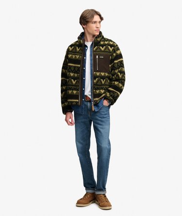 Abstract Fleece Zip-jacka Image 3