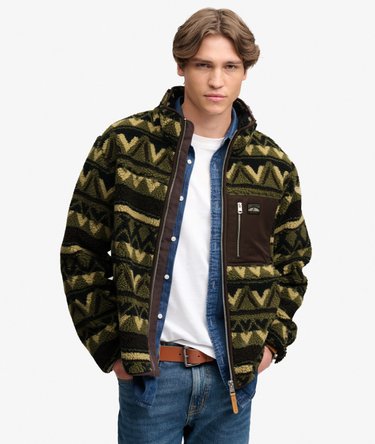 Abstract Fleece Zip-jacka Image 1