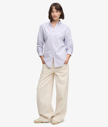 Camicia Oxford Button Down Slim Manica Lunga Image 3