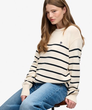 Oversized Stribet Sweater Image 2