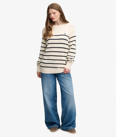 Oversized Stribet Sweater Image 3