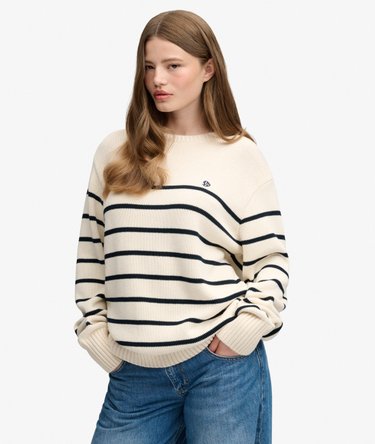 Oversized Stribet Sweater Image 1