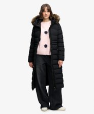 Hooded Faux Fur Fuji Longline Jacket