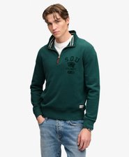 Felpa con Mezza Zip Tonal